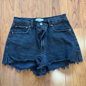 Brand new black denim shorts
